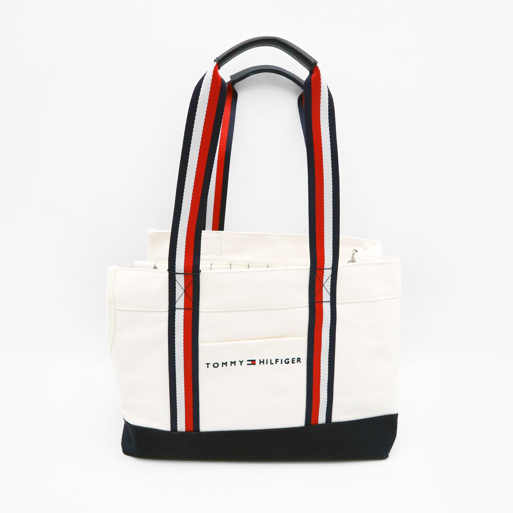 bolsa tommy hilfiger canvas tote bag travel Tommy Hilfiger Canvas Dog Tote Bag, Desert Sky/Red, Small