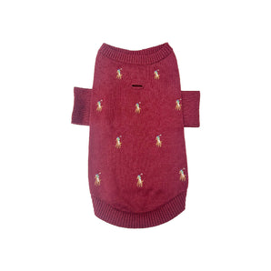 Polo Ralph Lauren Multi Color Player Embroidery Dog Sweater
