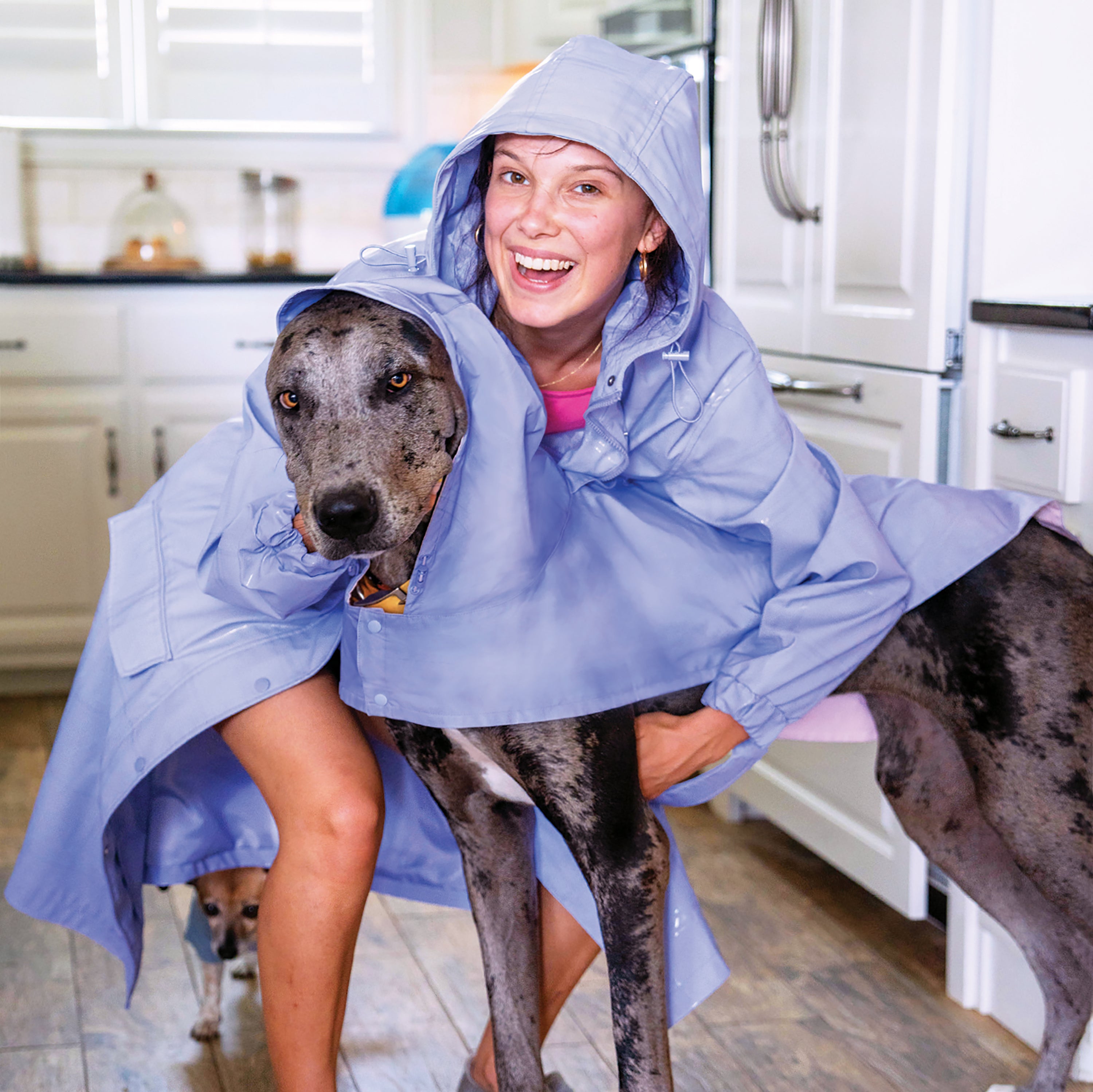 Millie Bobby Brown dog raincoat